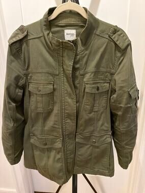 Curvy Plus Olive green Kensie Jeans utility jacket military-inspired Size 1X